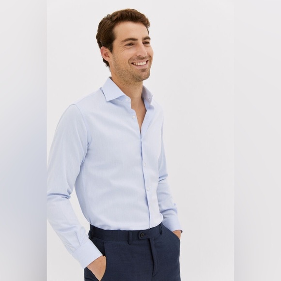 Alton Lane Blue Madison Twill Non-Iron Dress Shirt L - Picture 1 of 7